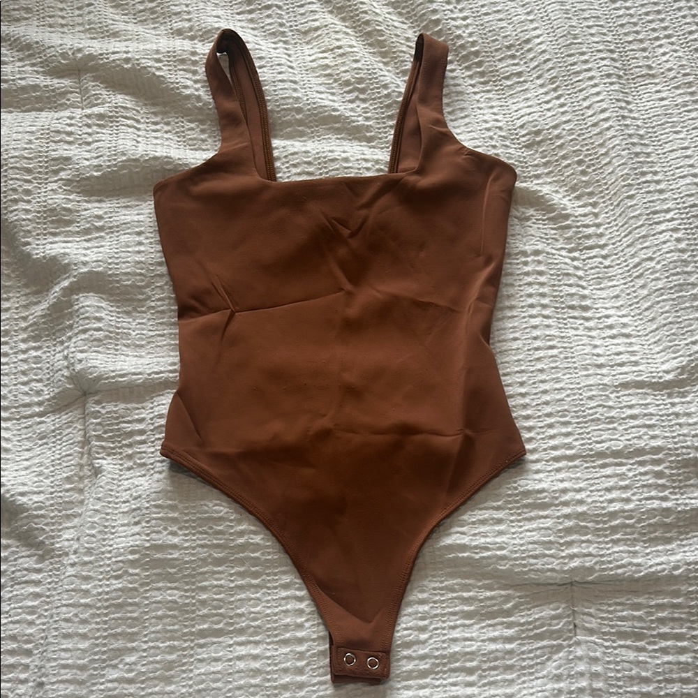Good American Brown tank bodysuit